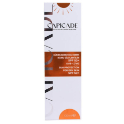 Capicade Güneş Koruyucu Krem Kuru Ciltler İçin SPF50+ 100 ml - Capicade