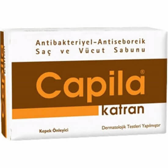 Capila Katran Sabunu 90 gr katran içerikli sabun saç vücut yüz kullanımı cildi arındırır derinlemesine temizler- 1