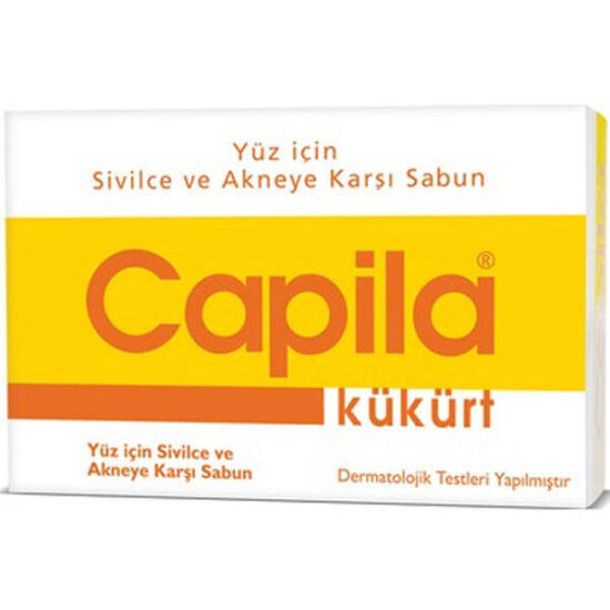 Capila Kükürt Sabunu 90 gr yağlı ciltler için dengeleyici bakım sabunu saç yüz vücut kullanımı derinlemesine temizlik- 1
