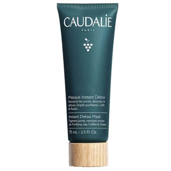 Caudalie Instant Detox Mask 75 ml yüz maskesi, pembe kil kahve özü ve organik üzüm posalı, fazla sebumu azaltmaya yardımcı- 1