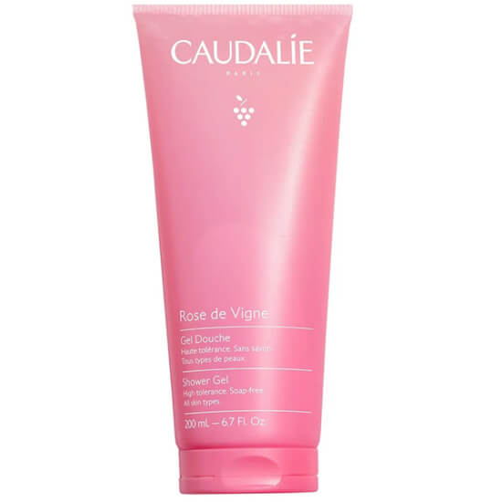 Caudalie Rose de Vigne duş jeli 200 ml tüp %97 doğal türevli vegan sabun paraben sülfat içermez gül beyaz misk uşkun- 1