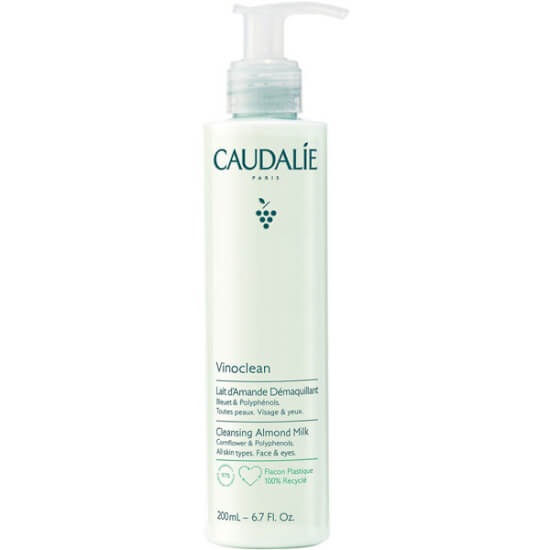 Caudalie Vinoclean Badem Yağlı Temizleme Sütü 200 ml jojoba yağı tatlı badem yağı organik shea yağı içeren yüz temizleyici- 1