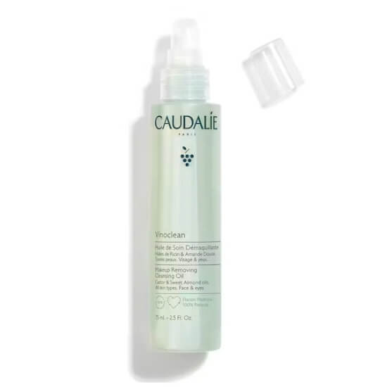 Caudalie Vinoclean makyaj temizleme yağı 75 ml sütlü yağ formu, üzüm çekirdeği, tatlı badem ve hint yağı içerir vegan- 1