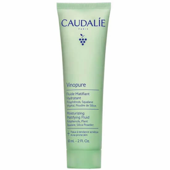 Caudalie Vinopure Mattifying Fluid 60 ml matlaştırıcı fluid krem polifenol silika bitkisel skualen yağlı akneli cilt- 1
