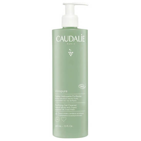 Caudalie Vinopure Purifying Gel Cleanser 385 ml jel temizleyici doğal salisilik asit ve organik üzüm suyu- 1