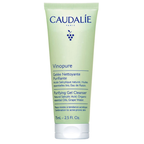 Caudalie Vinopure Purifying Gel Cleanser 75 ml yüz temizleme jeli, salisilik asitli, gözenek sıkılaştırıcı, arındırıcı- 1