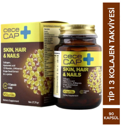 Cececap - Cececap Skin Hair Nails 90 Kapsül Cilt Saç ve Tırnak Takviyesi Cececap - Cececap Skin Hair Nails 90 Kapsül Cilt Saç ve Tırnak Takviyesi
