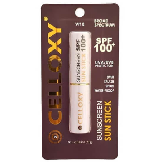 Celloxy SPF100+ waterproof stick güneş kremi 2 gr, pratik stick form, yüksek koruma, suya dayanıklı güneş koruyucu- 1