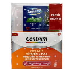 Centrum İmmunity Cmax 14 Saşe + Theranatur Ahududu Aromalı 16 Pastil Hediyeli - Centrum