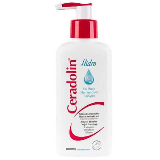 Ceradolin Hydro su bazlı nemlendirici losyon 200 ml seramid bitkisel hyaluronik asit skualen E vitamini gliserin- 1