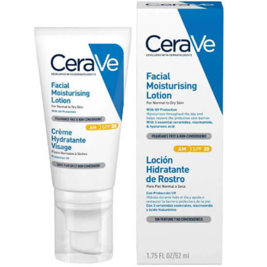 CeraVe Facial Moisturising Lotion SPF 30 52 ml yüz nemlendirici losyon, 3 seramid, niasinamid B3 ve E vitamini- 1