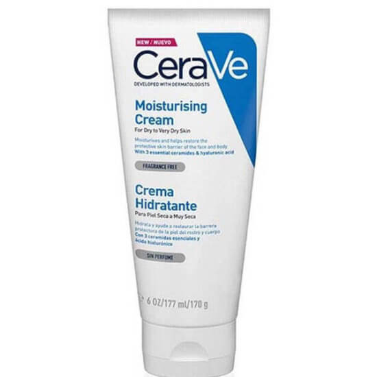 CeraVe Moisturising Cream 177 ml kuru ciltler için nemlendirici krem seramid 1 3 6-II ve hyaluronik asit içerir- 1