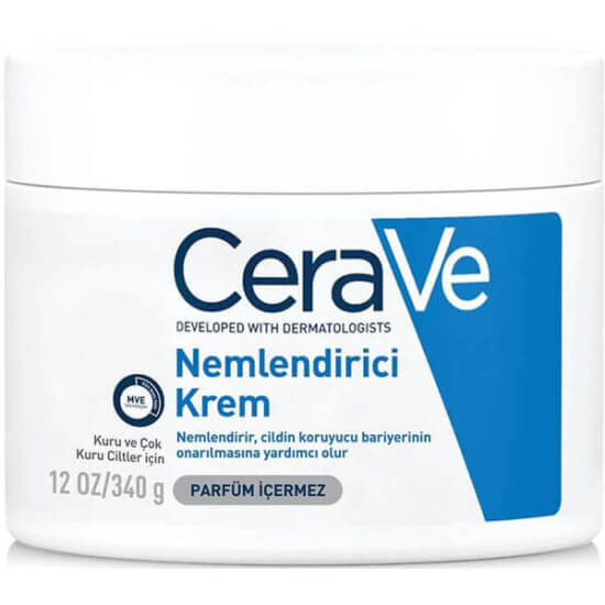 CeraVe Moisturising Cream 340 ml nemlendirici krem, kuru ve çok kuru ciltler için seramid 1 3 6 II ve hyalüronik asit- 1