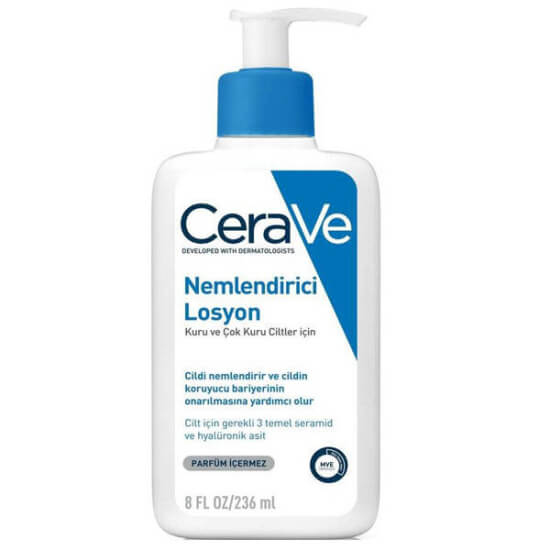 CeraVe Moisturizing Lotion 236 ml kuru ve çok kuru ciltler için nemlendirici losyon seramid ve hyalüronik asit- 1