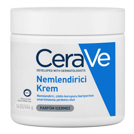 CeraVe Nemlendirici Krem 454 gr kavanoz, seramid ve hyaluronik asit içeren yüz ve vücut nemlendirici- 1