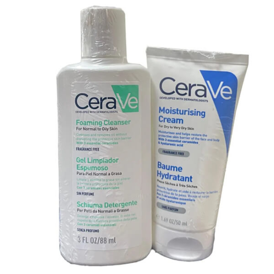  Cerave Set - Köpüren Cleanser 88 ml ve Moisturising Cream Kuru ve Çok Kuru Ciltler İçin 50 ml - 1