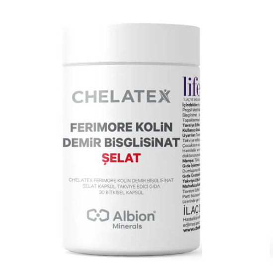  Chelatex Ferimore Kolin Demir Bisglisinat Şelat 30 Kapsül - 1