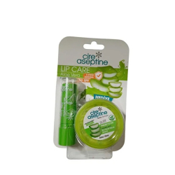 Cire Aseptine Aloe Vera SPF50 Lip Care 4.5 gr + Aloe Vera Soft Probiyotik El Yüz ve Vücut Kremi 30 ml - Cire Aseptine