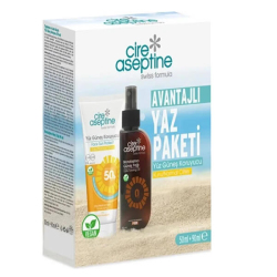 Cire Aseptine Avantajlı Yaz Paketi Kuru ve Normal Ciltler Yüz Güneş Koruyucu 50 ml Bronzlaştırıcı 90 ml - Cire Aseptine