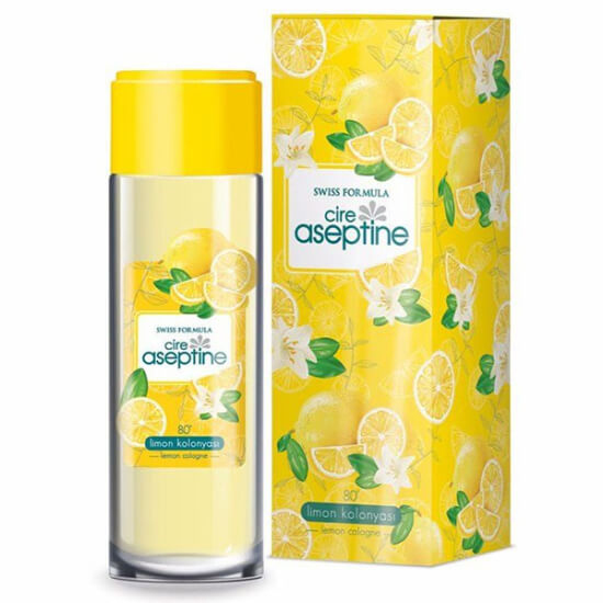 Cire Aseptine Limon Kolonyası 200 ml ferahlık veren limon kokulu kolonya şişesi, pratik kapaklı ambalaj- 1