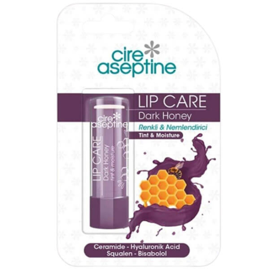 Cire Aseptine Lip Care Dark Honey Renkli Dudak Bakım Kremi 4,5 gr - 1
