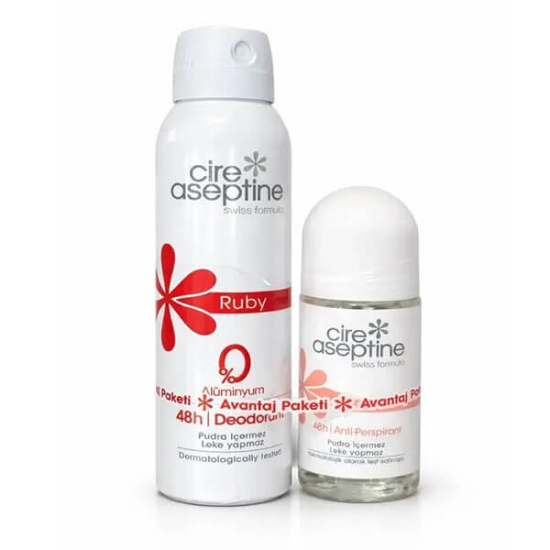  Cire Aseptine Ruby Deodorant 150 ml Soft Roll on 60 ml Avantaj Paketi - 1