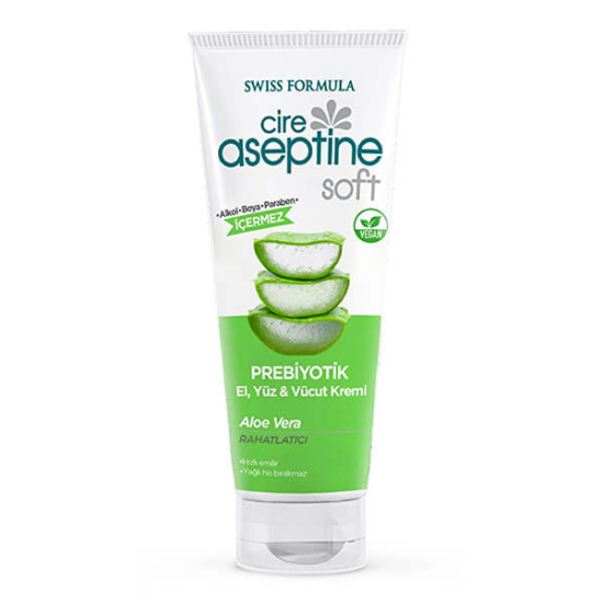  Cire Aseptine Soft Aloe Vera Özlü Rahatlatıcı Besleyici Prebiyotikli Krem 75 ml - 1
