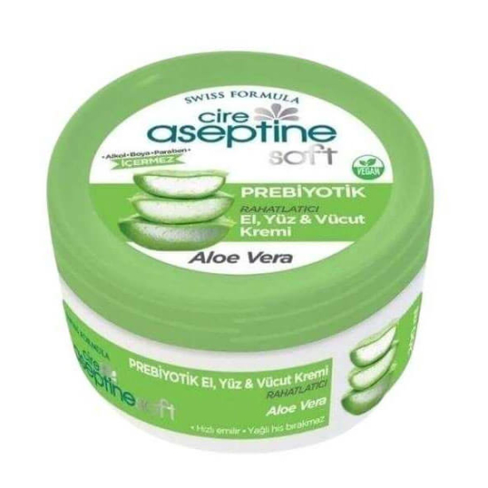  Cire Aseptine Soft Prebiyotik Aloe Vera El Yüz ve Vücut Kremi 30 ml - 1