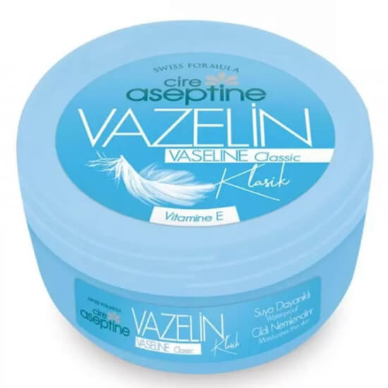 Cire Aseptine Vazelin Klasik 150 ml klasik vazelin, E vitamini destekli nemlendirici etki, cilt bakım kremi kavanozu- 1