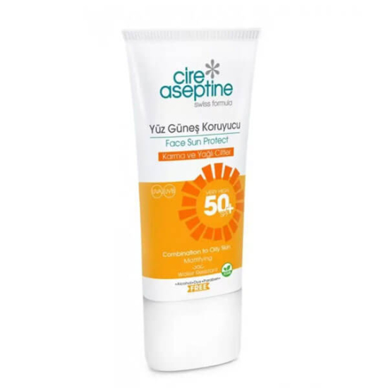  Cire Aseptine Yüz Güneş Koruyucu SPF50 Karma Yağlı Ciltler 50 ml - 1