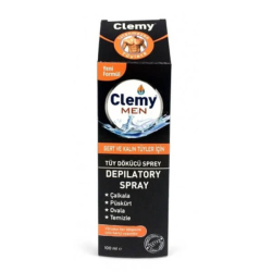 Clemy Erkek Tüy Dökücü Sprey Kalın Tüyler 100 ml - Clemy