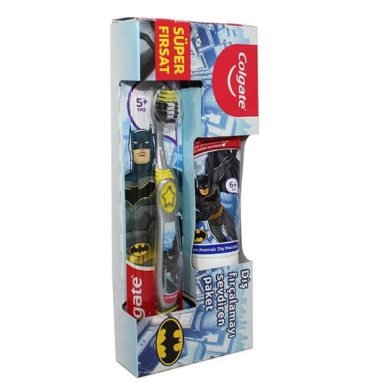  Colgate Batman Çocuk Diş Fırçası ve Diş Macunu 75ml Set - 1