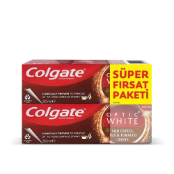Colgate Optik Çay Kahve Lekesi Diş Macunu 50 + 50 ml - Colgate