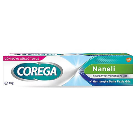 Corega naneli diş protezi yapıştırıcı krem 40 gr, protez sabitliğini destekler, 3 yönlü tutuş sağlar- 1