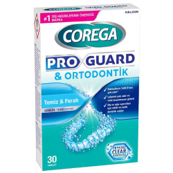 Corega Pro Guard Ortodontik Temiz Ferah 30 Tablet - Corega