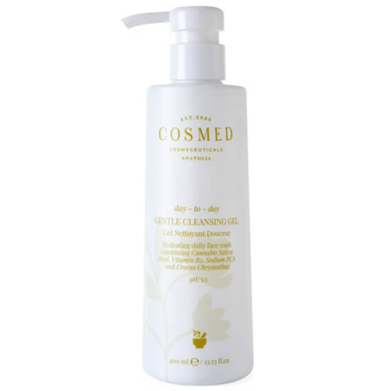 Cosmed Day To Day Gentle Cleasing Gel yüz temizleme jeli 400 ml kenevir tohumu yağı Panthenol Sodyum PCA mineral içerikli- 1
