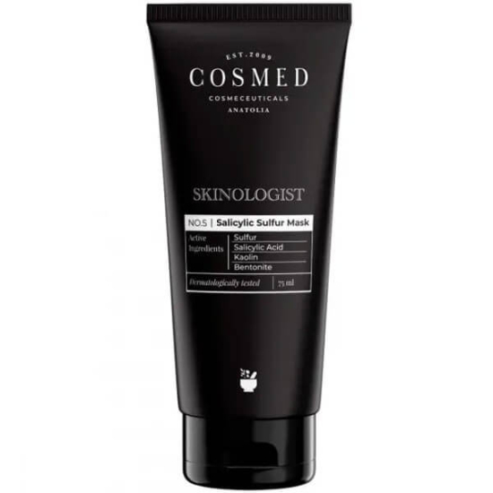 Cosmed Skinologist Salicylic Sulfur Mask 75 ml kil maske, salisilik asit ve sülfür, bentonit kaolin, sebum emici- 1