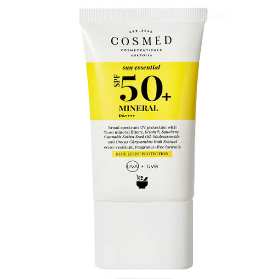 Cosmed Sun Essential SPF50 Mineral güneş kremi 40 ml, %100 mineral filtreli, UVA UVB ve görünür ışığa karşı yüksek koruma- 1