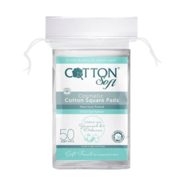 Cotton Soft Maxi Kare Makyaj Temizleme Pedi 50'li - Cotton Soft