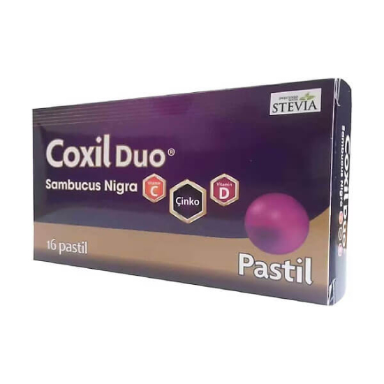  Coxil Duo Sambucus Nigra Çinko C Vitamini 16 Pastil - 1
