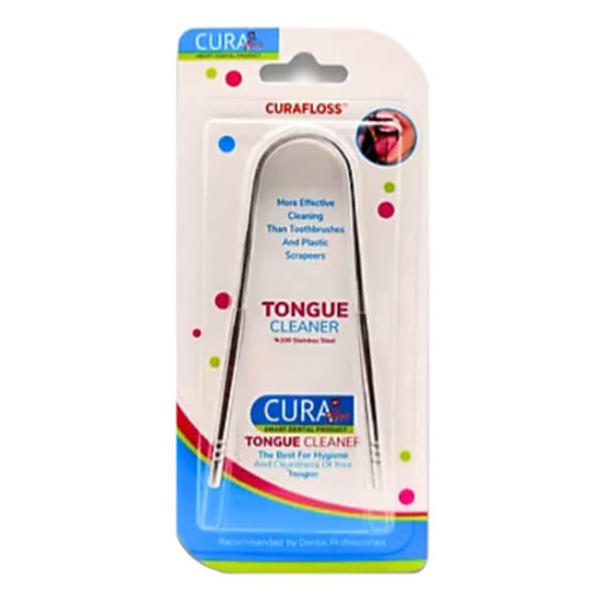 Curafloss Çelik Dil Temizleyici Gümüş Renk - 1