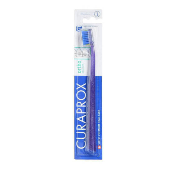 Curaprox CS 5460 Orto Ultra Soft diş fırçası braket ortodonti teli için kompakt başlık yoğun kıl ultra yumuşak- 1