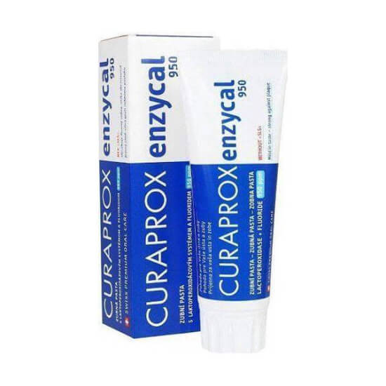 Curaprox Enzycal 950 ppm diş macunu 75 ml çürük ve plak karşıtı florürlü günlük kullanım ferah nefes- 1