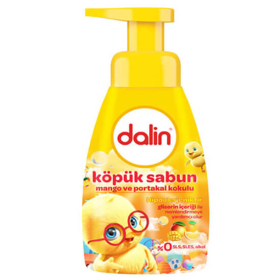 Dalin mango portakal kokulu köpük sabun 200 ml alkol paraben boya içermez hassas cilt için kolay durulanır- 1