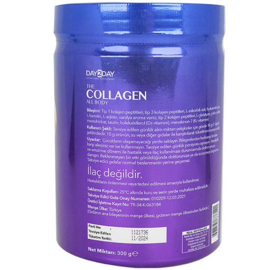 Day2Day The Collagen All Body Takviye Edici Gıda 300 Gr Kolajen Takviyesi - 2