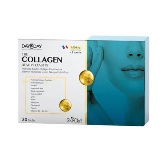 Day2Day The Collagen Beauty Elastin 1000 mg 30 tablet hidrolize kolajen peptit elastin biotin hyaluronik asit- 1