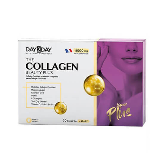 Day2Day The Collagen Beauty Plus 30x40 ml likit tüp Tip 1 kolajen 10000 mg kolajen peptit 300 mg C vitamini- 1