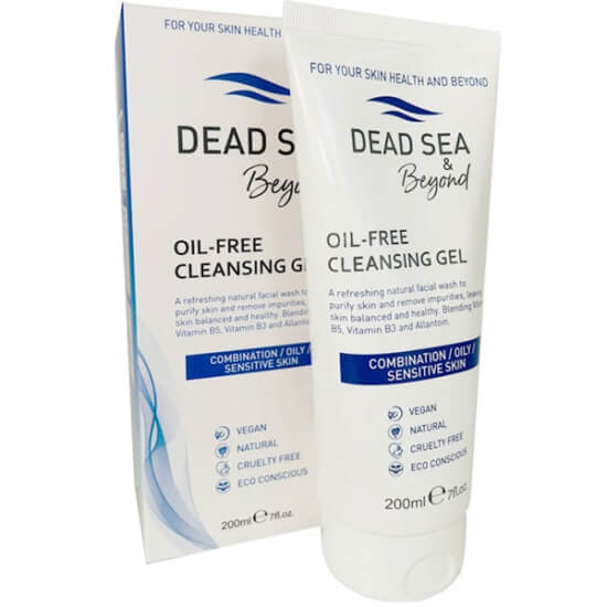 Dead Sea Beyond Oil Free Cleansing Gel 200 ml yağlı karma ciltler için vegan yüz temizleme jeli makyaj kir sebum arındırır- 1