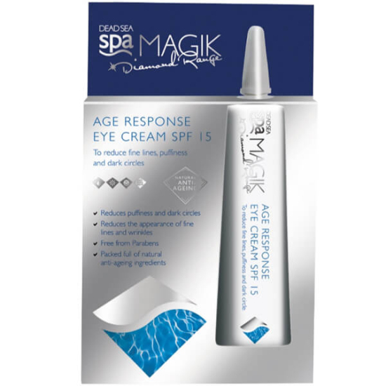 Dead Sea Spa Magik Age Response Eye Cream SPF 15 15 ml göz kremi jojoba yağı vitamin B5 Dead Sea mineralleri parabensiz- 1