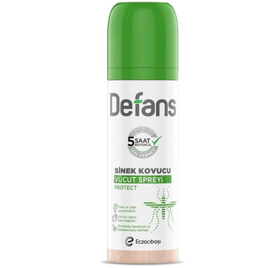 Defans Protect sinek kovucu vücut spreyi 100 ml şişe, 5 saat etkili sivrisinek kovucu günlük kullanım spreyi- 1